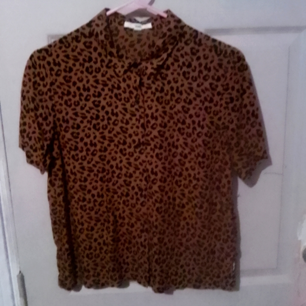 Vans Leopard Print Short Sleeve Shirt